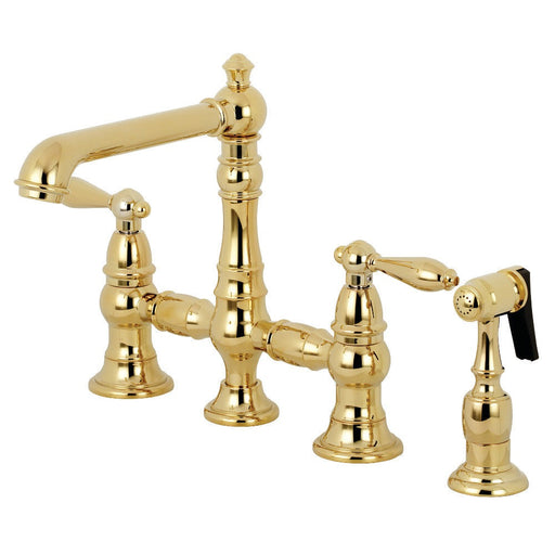 Kingston Brass English Country Kitchen Faucet with Side Sprayer - KS7276ALBS