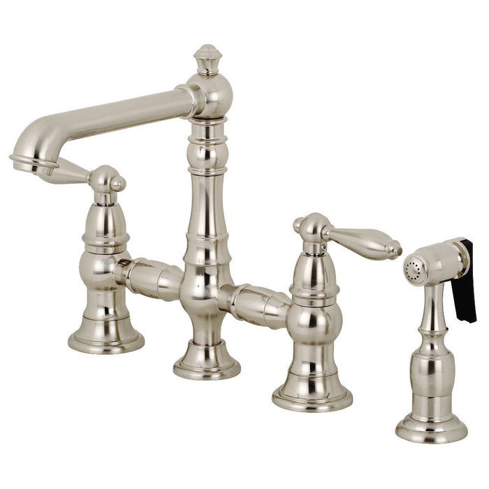 Kingston Brass English Country Kitchen Faucet with Side Sprayer - KS7276ALBS