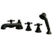 Kingston Brass Roman Tub Faucet with Hand Shower - KS43055BX