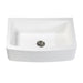 Kingston Brass Solid Surface 33" x 22" Farmhouse Single Bowl Kitchen Sink, Matte White - GKFA33229