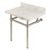 Kingston Brass Templeton 30" x 22" Carrara Marble Vanity Top with Brass Console Legs - KVPB3030MB7