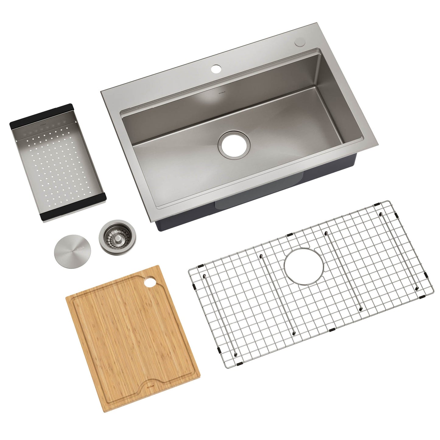 Kraus 32" Drop in Workstation Kitchen Sink -KWT300-32