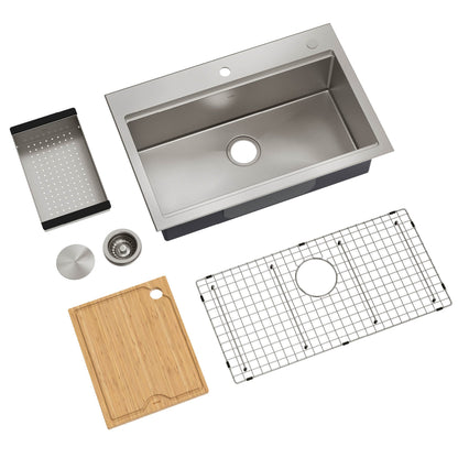 Kraus 32" Drop in Workstation Kitchen Sink -KWT300-32