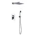 KubeBath 2 Piece Shower Set with 12" Square Rain Shower and Handheld Shower - BK-WR300HH2V