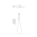 KubeBath 2 Piece Shower Set with 12" Square Rain Shower and Handheld Shower - BK-WR300HH2V