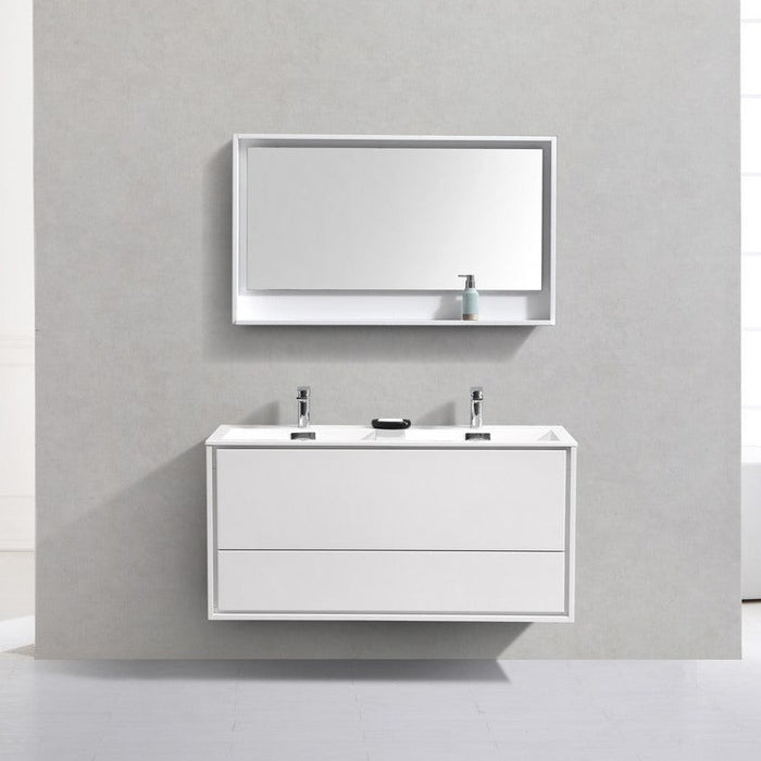 KubeBath 36 in. De Lusso Wall Mount Modern Bathroom Vanity With Color Options - DL36-GW Copy