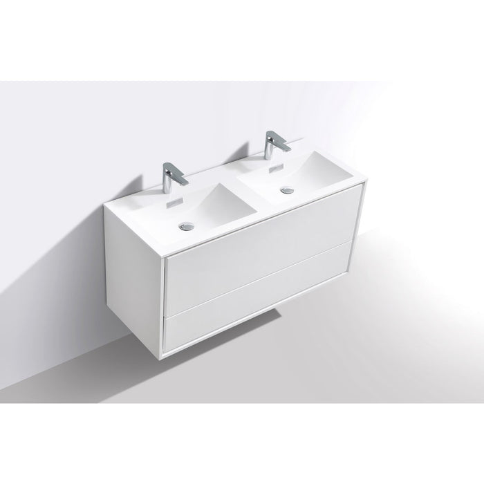 KubeBath 36 in. De Lusso Wall Mount Modern Bathroom Vanity With Color Options - DL36-GW Copy