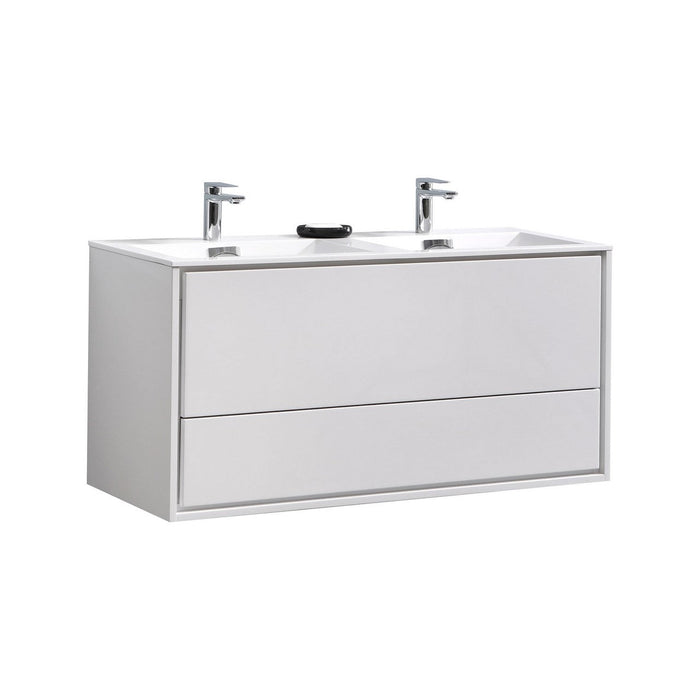 KubeBath 36 in. De Lusso Wall Mount Modern Bathroom Vanity With Color Options - DL36-GW Copy