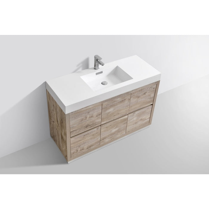 KubeBath Bliss 48 in. Free Standing Single Sink Modern Bathroom Vanity - FMB48-GW