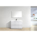 KubeBath Bliss 48 in. Free Standing Single Sink Modern Bathroom Vanity - FMB48-GW