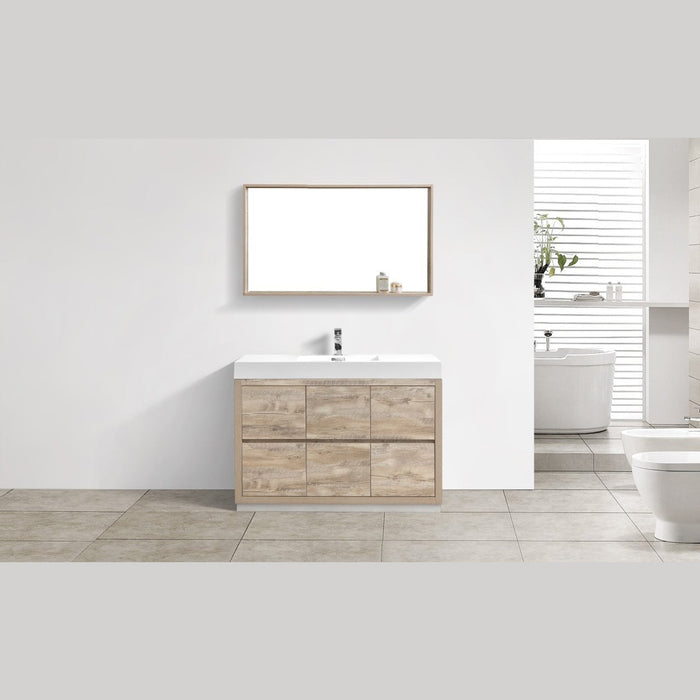 KubeBath Bliss 48 in. Free Standing Single Sink Modern Bathroom Vanity - FMB48-GW