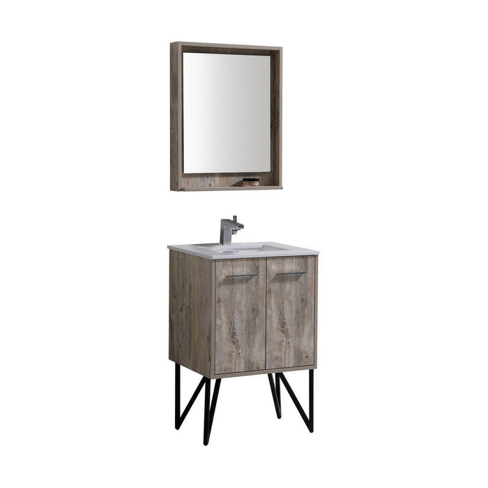 KubeBath Bosco 24 in. Modern Bathroom Vanity With Color Options - KB24GW