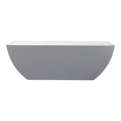 KubeBath Contemporanea 67 in. Free Standing Bathtub in White - KFST2167