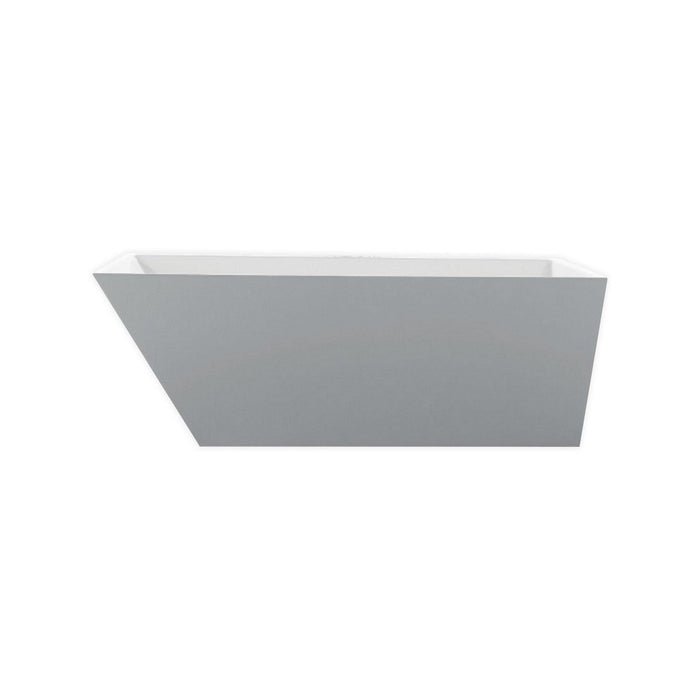 KubeBath Obliquo 67 in. Free Standing Bathtub in White - KFST1667