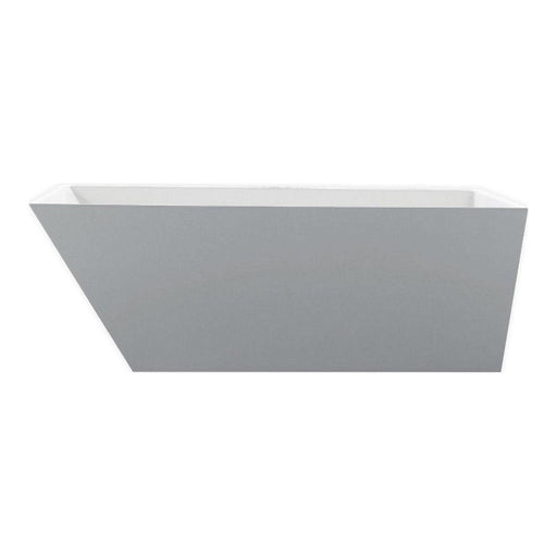 KubeBath Obliquo 67 in. Free Standing Bathtub in White - KFST1667