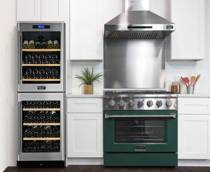 Kucht 36 Inch Professional KNG Series Natural Gas Stainless Steel Range with Green Oven Door - KNG361-G