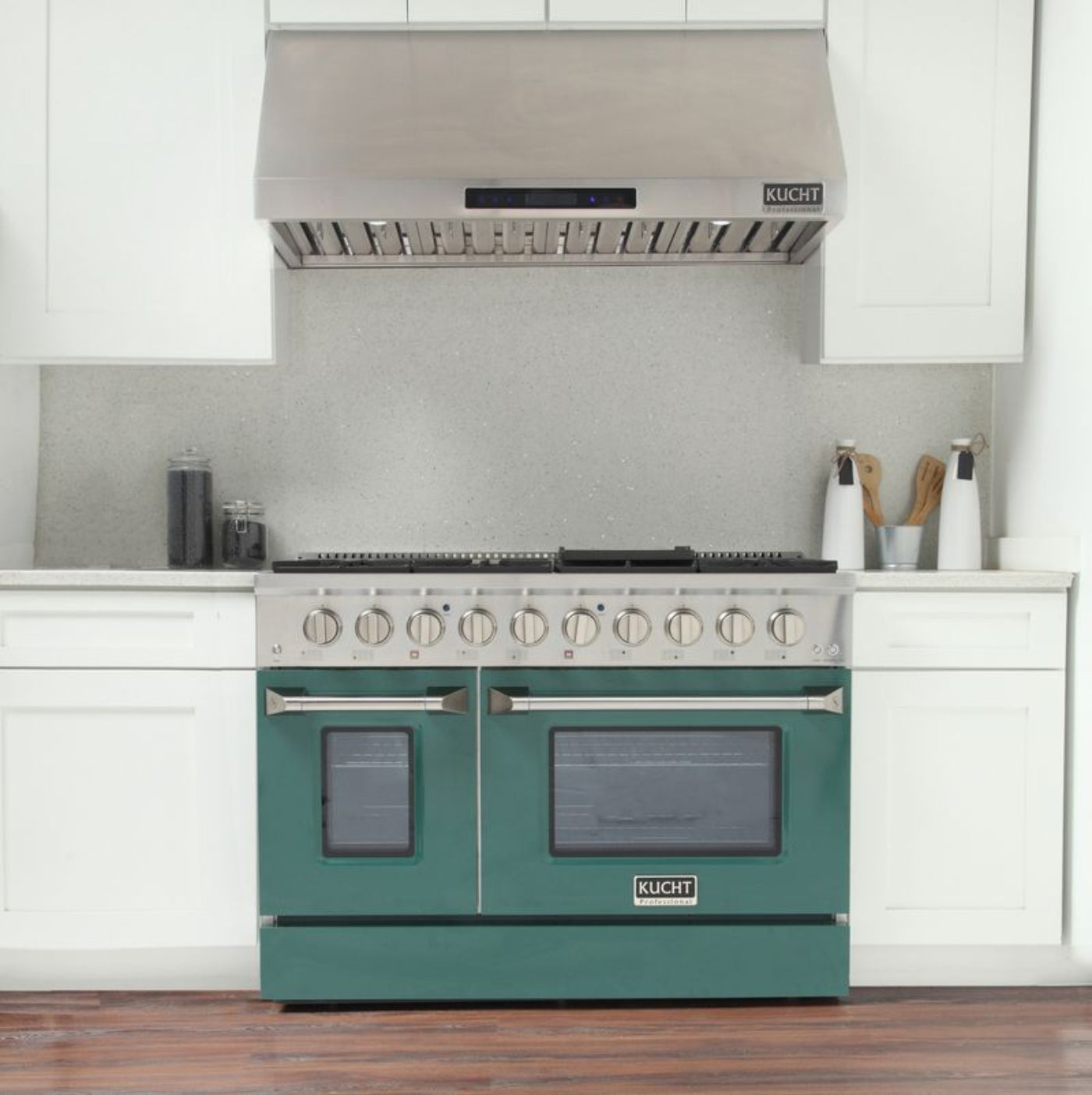 GREE  Kucht 48 Inch Professional KNG Series Natural Gas Stainless Steel Range with Green Oven Door - KNG481-G