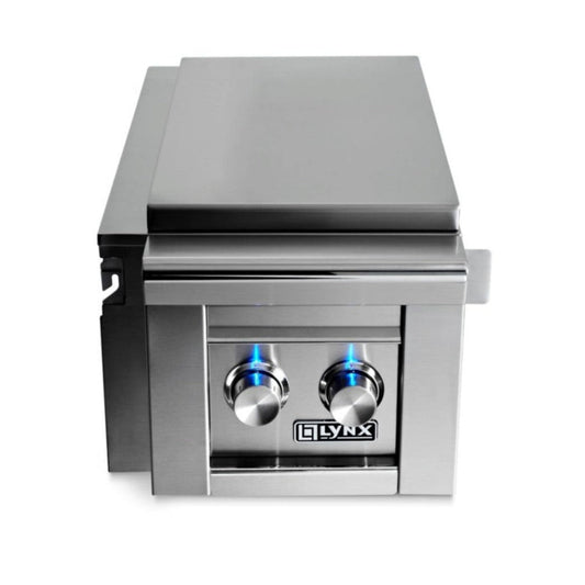 Lynx Professional Cart Mounted Double Side Burner - LCB2-3-LP/NG