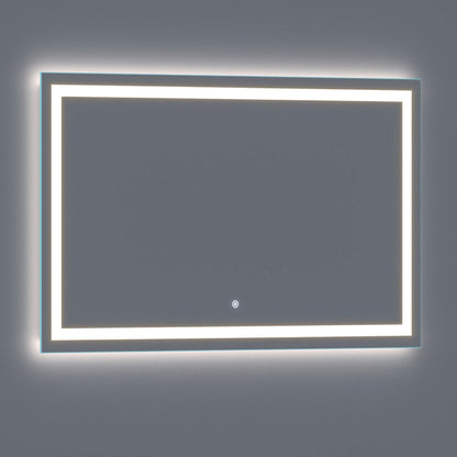 Arpella - Lumina 60 in. x 36 in. LED Lighted Vanity Mirror with Built-In Dimmer and Anti-Fog Feature - LEDSM2060