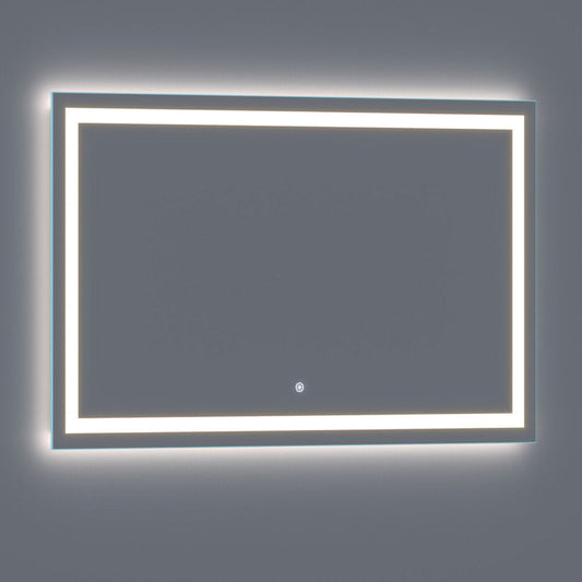 Arpella - Lumina 60 in. x 36 in. LED Lighted Vanity Mirror with Built-In Dimmer and Anti-Fog Feature - LEDSM2060