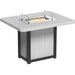 LuxCraft Lumin Fire Table 62″ Rectangular Bar Height - LFT62R-BHCHB