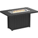 LuxCraft Lumin Fire Table79″ Rectangular Bar Height - LFT79R-BHCHB