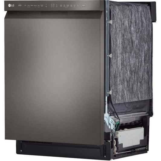 LG 24 in. Front Control Dishwasher with QuadWash and 3rd Rack in Black Stainless Steel (LDFN4542D)
