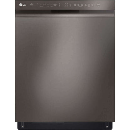 LG 24 in. Front Control Dishwasher with QuadWash and 3rd Rack in Black Stainless Steel (LDFN4542D)
