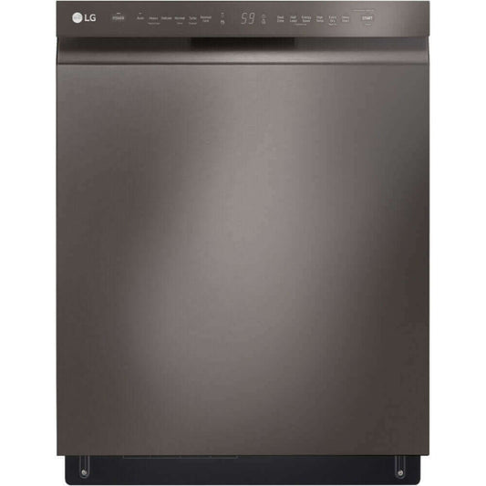 LG 24 in. Front Control Dishwasher with QuadWash and 3rd Rack in Black Stainless Steel (LDFN4542D)
