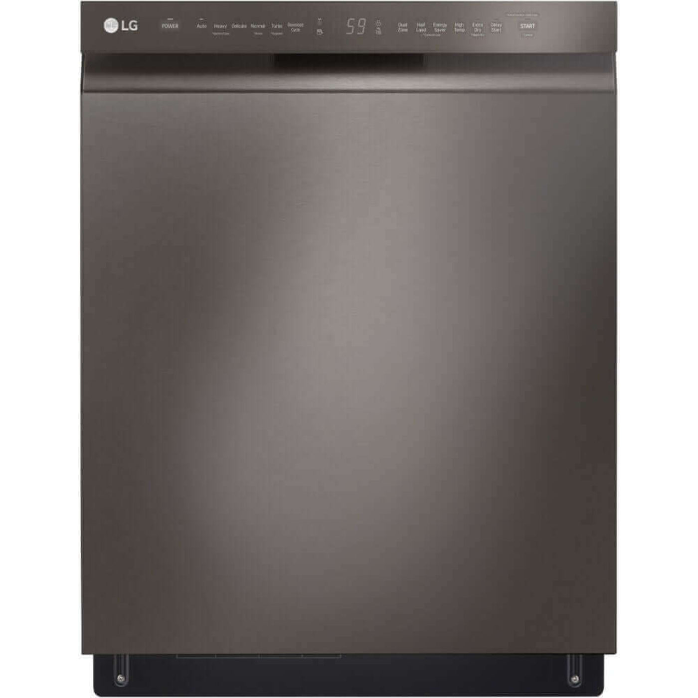LG 24 in. Front Control Dishwasher with QuadWash and 3rd Rack in Black Stainless Steel (LDFN4542D)