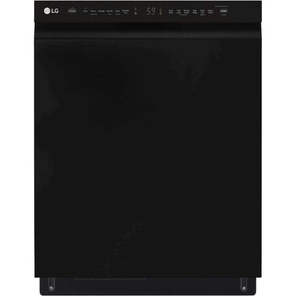 LG 24 in. Front Control Dishwasher with QuadWash and 3rd Rack in Smooth Black (LDFN4542B)