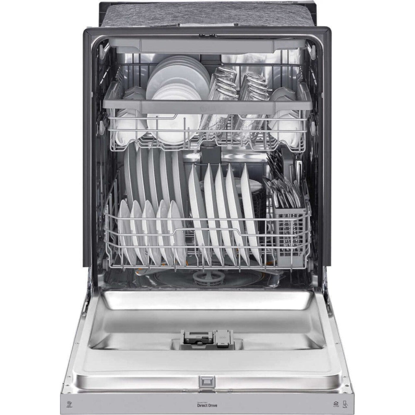 LG 24 in. Front Control Dishwasher with QuadWash in Stainless Steel (LDFN4542S)