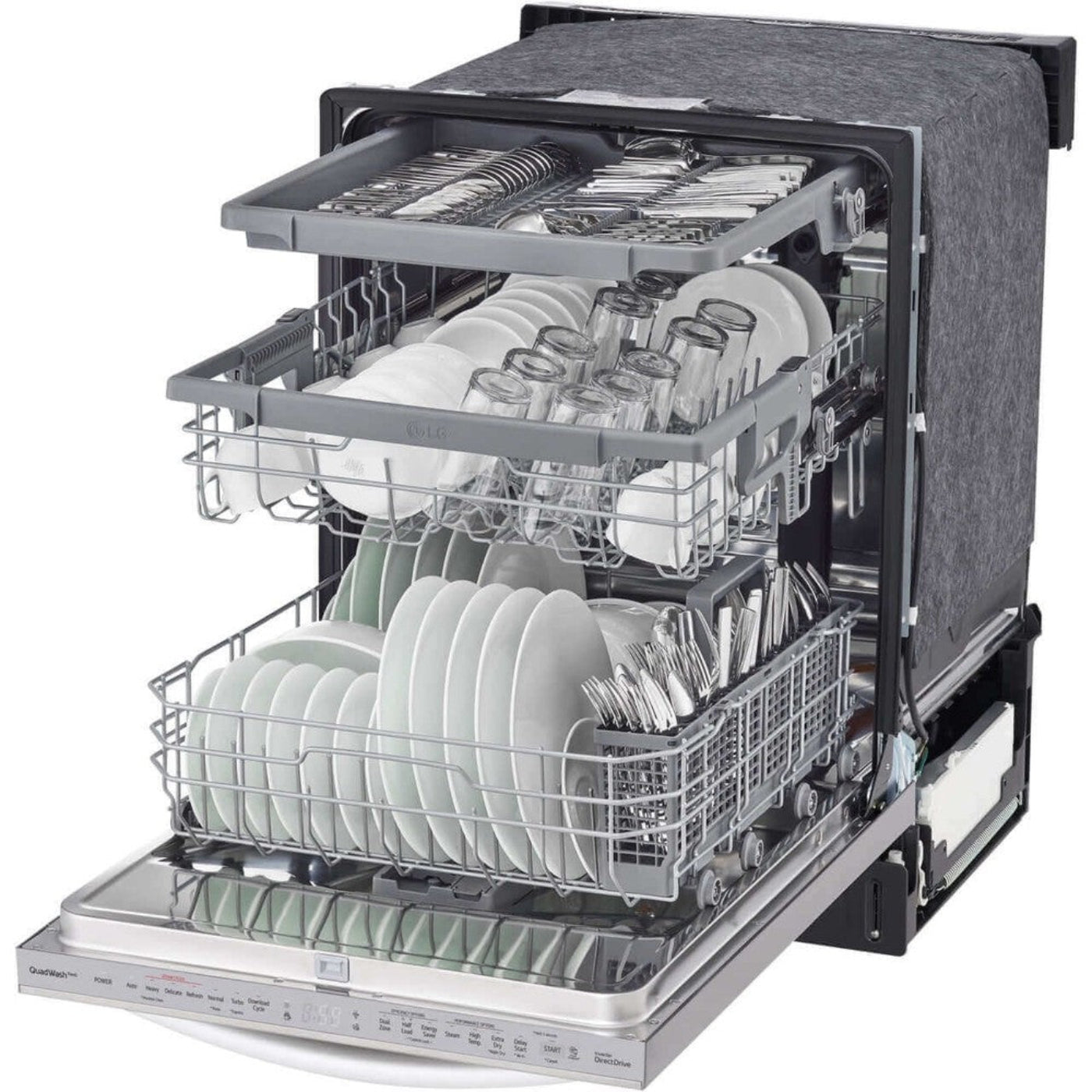 LG 24 in. Top Control Wi-Fi Enabled Dishwasher with TrueSteam and 3rd Rack (LDTS5552S)