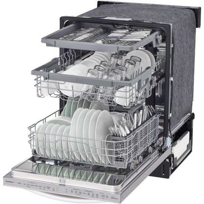 LG 24 in. Top Control Wi-Fi Enabled Dishwasher with TrueSteam and 3rd Rack (LDTS5552S)