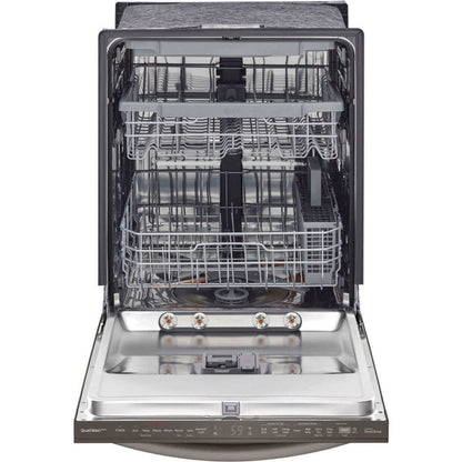 LG 24 in. Top Control Wi-Fi Enabled Dishwasher with TrueSteam and 3rd Rack in Black Stainless Steel (LDTS5552D)