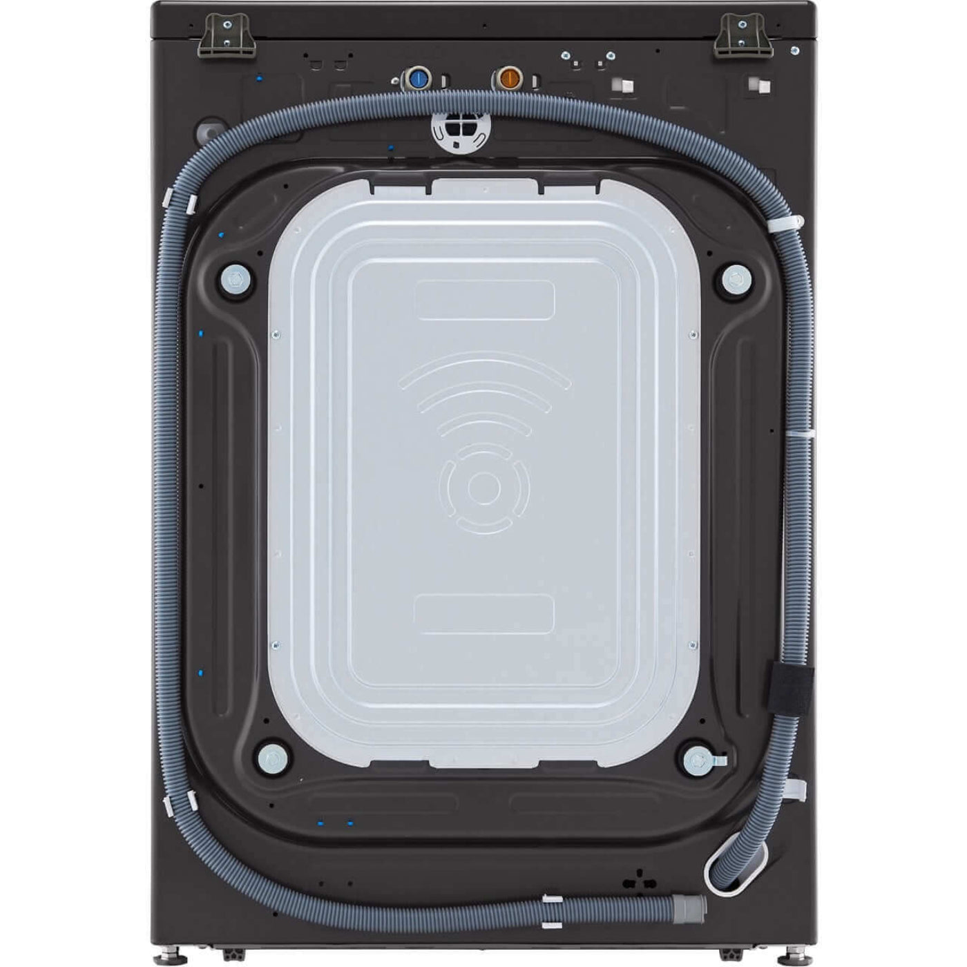LG 27 In. 4.5-Cu. Ft. Front Load Washer with Steam Technology in Black Steel (WM4000HBA)