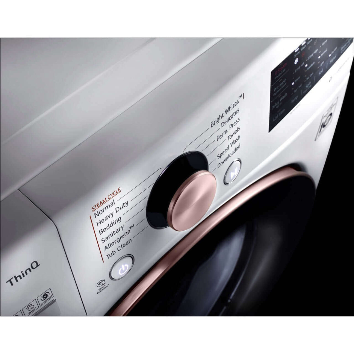 LG 27 In. 4.5-Cu. Ft. Front Load Washer with Steam Technology in White (WM4000HWA)
