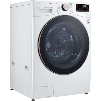 LG 27 In. 4.5-Cu. Ft. Front Load Washer with Steam Technology in White (WM4000HWA)