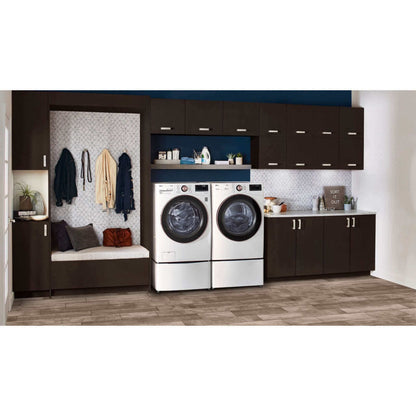 LG 27 In. 4.5-Cu. Ft. Front Load Washer with Steam Technology in White (WM4000HWA)