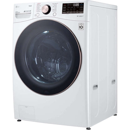LG 27 In. 4.5-Cu. Ft. Front Load Washer with Steam Technology in White (WM4000HWA)
