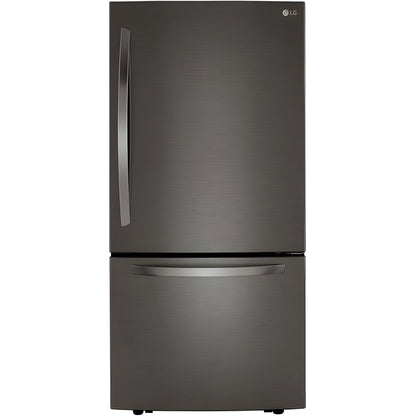 LG 33 in. Bottom Freezer Refrigerator in Black Stainless Steel 26 Cu. Ft. (LRDCS2603D)
