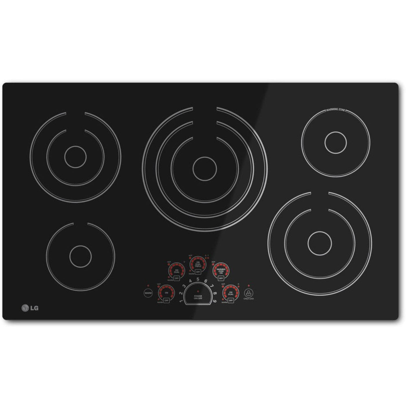 LG 36 in. Electric Radiant Cooktop with SmoothTouch Controls (LCE3610SB)