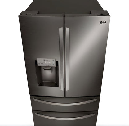 LG 36 in. 4-Door French Door Refrigerator in Black Stainless Steel 30 Cu. Ft. (LRMDS3006D)