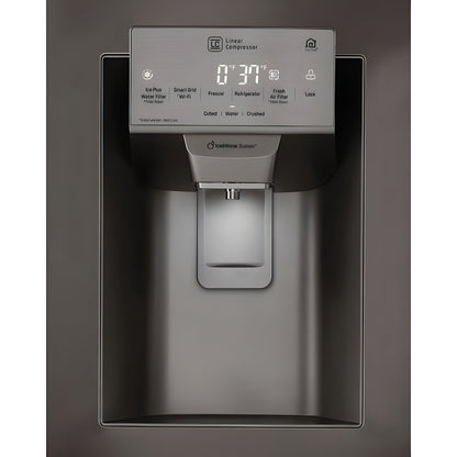 LG 36 in. 4-Door French Door Refrigerator in Black Stainless Steel 30 Cu. Ft. (LRMDS3006D)