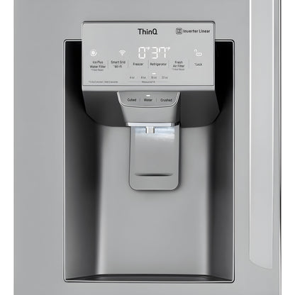 LG 36 in. 4-Door French Door Refrigerator with InstaView, Stainless Steel 30 Cu. Ft. (LRMVS3006S)
