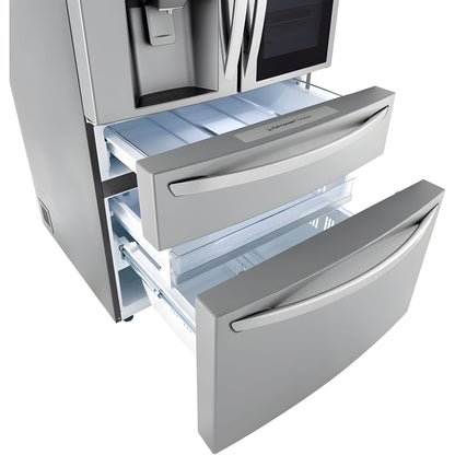 LG 36 in. 4-Door French Door Refrigerator with InstaView, Stainless Steel 30 Cu. Ft. (LRMVS3006S)