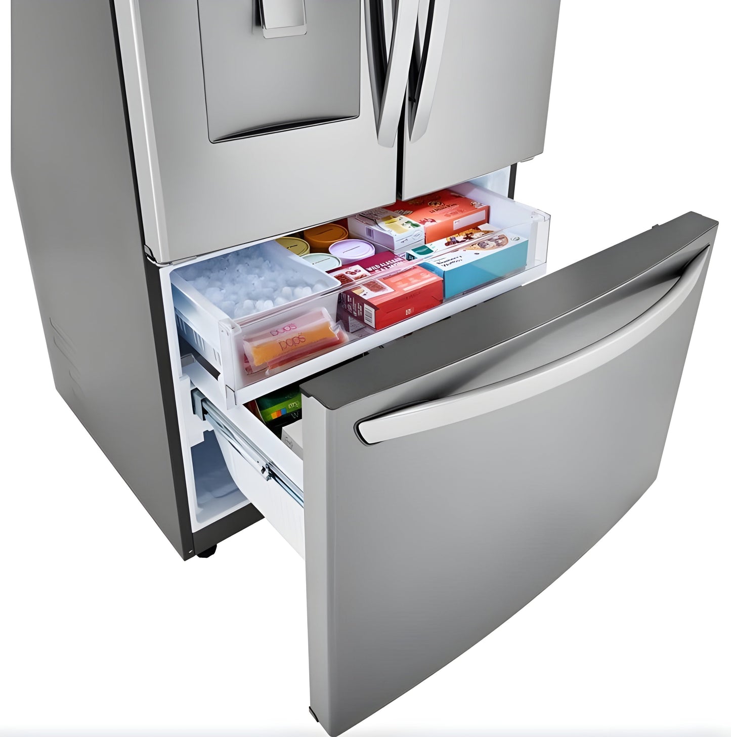 LG 36 in. French Door Refrigerator with Slim Design Water Dispenser in Stainless Steel 29 Cu. Ft. (LRFWS2906V)