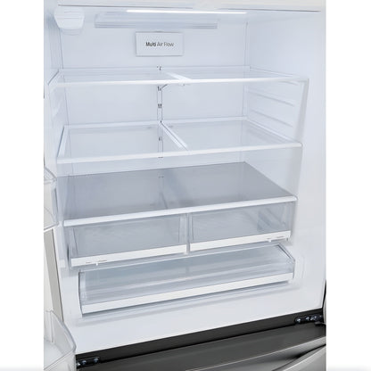 LG 36 in. French Door Refrigerator with Slim Design Water Dispenser in Stainless Steel 29 Cu. Ft. (LRFWS2906V)