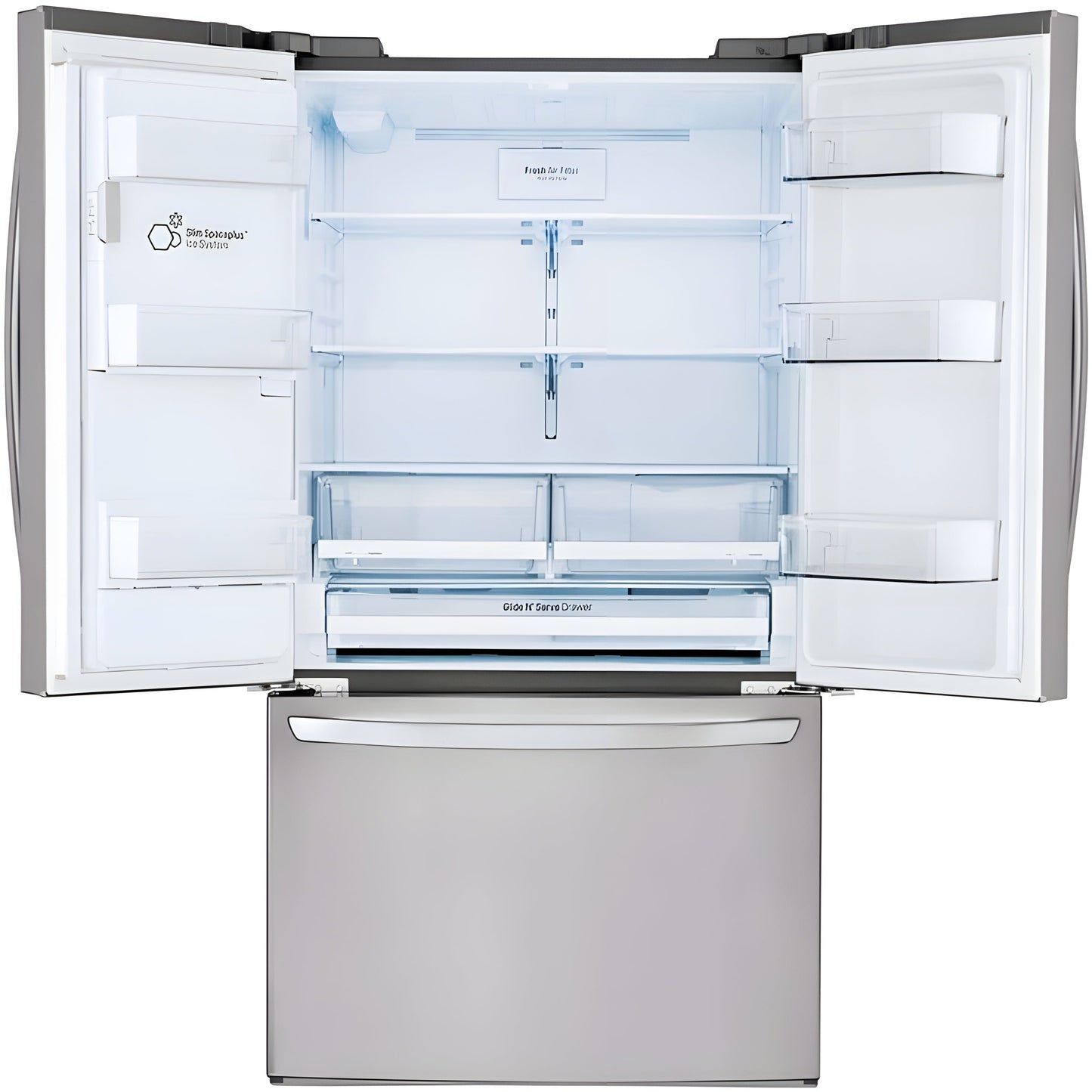 LG 36 in. Wi-Fi Enabled 3-Door French Door Refrigerator in Stainless Steel 22 Cu. Ft. (LFXS26973S)