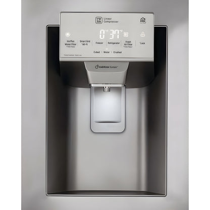 LG 36 in. Wi-Fi Enabled 3-Door French Door Refrigerator in Stainless Steel 22 Cu. Ft. (LFXS26973S)